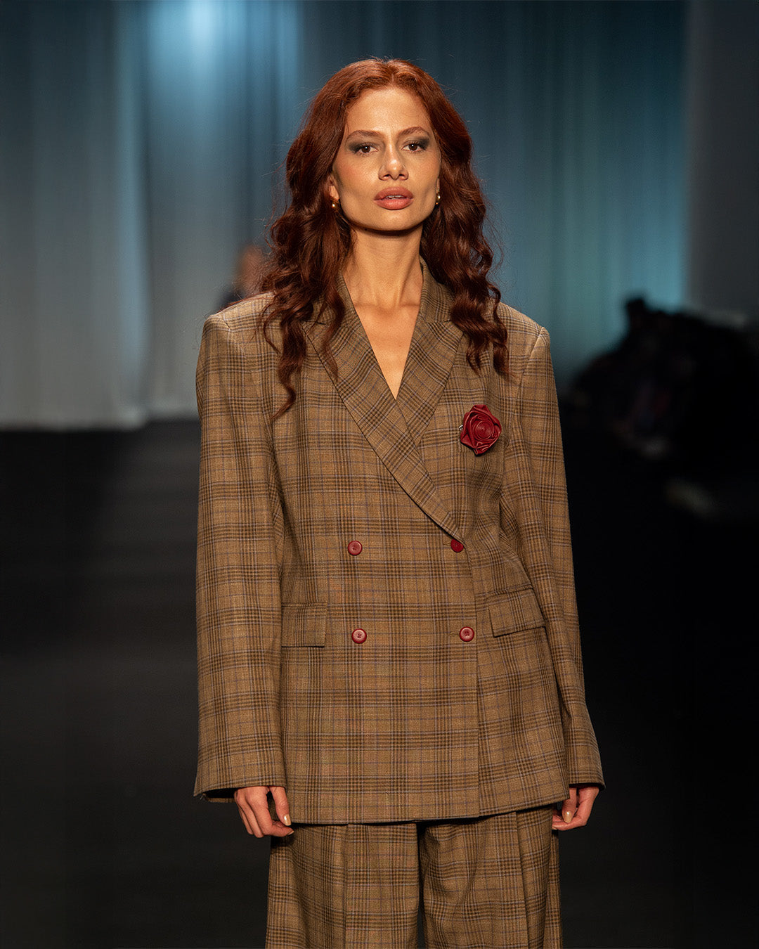 Blazer cuadros café