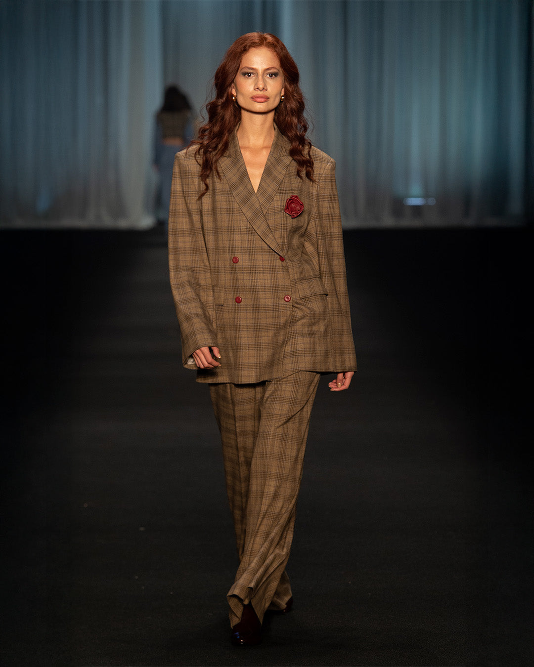Blazer cuadros café